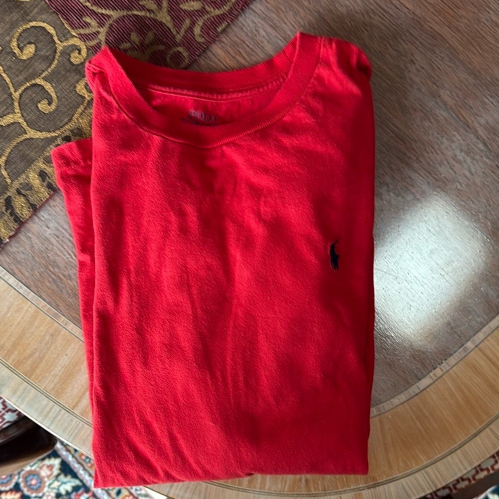 Red Polo Shirt with Logo